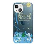 For iPhone 13 mini Christmas Series Transparent TPU Protective Case (Ice-snow World)