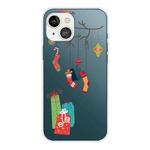 For iPhone 13 mini Christmas Series Transparent TPU Protective Case (Black Tree Gift)