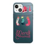 For iPhone 13 mini Christmas Series Transparent TPU Protective Case (Christmas Suit)