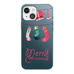 Christmas Series Transparent TPU Protective Case For iPhone 13(Christmas Suit)