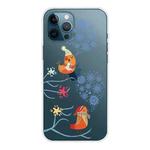 For iPhone 13 Pro Christmas Series Transparent TPU Protective Case (Two Snowflakes)