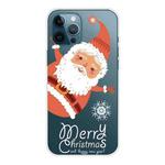 For iPhone 13 Pro Max Christmas Series Transparent TPU Protective Case (Big Santa Claus)