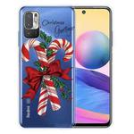 For Xiaomi Redmi Note 10 5G Christmas Series Transparent TPU Protective Case(Big Crutch)