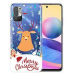 For Xiaomi Redmi Note 10 5G Christmas Series Transparent TPU Protective Case(Christmas Ugly Deer)