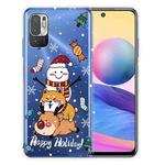 For Xiaomi Redmi Note 10 5G Christmas Series Transparent TPU Protective Case(Stacked Doll)