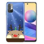 For Xiaomi Redmi Note 10 5G Christmas Series Transparent TPU Protective Case(Fat Deer)