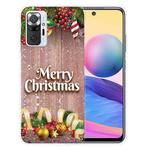For Xiaomi Redmi Note 10 Pro 4G Christmas Series Transparent TPU Protective Case(Christmas Balls)