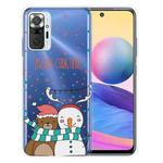 For Xiaomi Redmi Note 10 Pro 4G Christmas Series Transparent TPU Protective Case(Take Picture Bear Snowman)