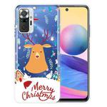 For Xiaomi Redmi Note 10 Pro 4G Christmas Series Transparent TPU Protective Case(Christmas Ugly Deer)
