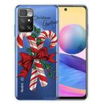 For Xiaomi Redmi 10 5G Christmas Series Transparent TPU Protective Case(Big Crutch)