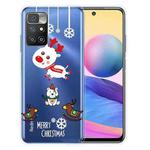 For Xiaomi Redmi 10 5G Christmas Series Transparent TPU Protective Case(Trojan Bear Deer)