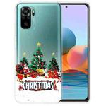 For Xiaomi Redmi Note 10 4G Christmas Series Transparent TPU Protective Case(Retro Old Man)