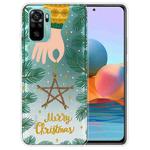 For Xiaomi Redmi Note 10 4G Christmas Series Transparent TPU Protective Case(Five-pointed Star)