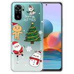 For Xiaomi Redmi Note 10 4G Christmas Series Transparent TPU Protective Case(4 Cartoons)