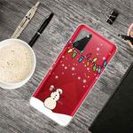 For Samsung Galaxy A02s Christmas Series Transparent TPU Protective Case(Milk Tea Snowman)