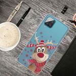 For Samsung Galaxy A12 5G Christmas Series Transparent TPU Protective Case(Smiley Deer)