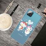 For Samsung Galaxy A12 5G Christmas Series Transparent TPU Protective Case(Couple Snowman)