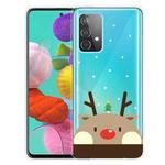 For Samsung Galaxy A32 Christmas Series Transparent TPU Protective Case(Fat Deer)