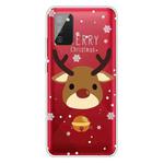 For Samsung Galaxy A02s US Edition Christmas Series Transparent TPU Protective Case(Bell Deer)