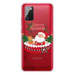 For Samsung Galaxy A02s US Edition Christmas Series Transparent TPU Protective Case(Gift Box Old Man)