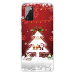 For Samsung Galaxy A02s EU Edition Christmas Series Transparent TPU Protective Case(Mini Deer and Old Man)