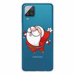 For Samsung Galaxy A12 4G Christmas Series Transparent TPU Protective Case(Look to The Sky Old Man)