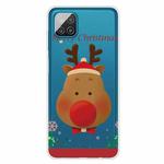 For Samsung Galaxy A12 4G Christmas Series Transparent TPU Protective Case(Big Nosed Deer)