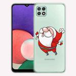 For Samsung Galaxy A22 5G Christmas Series Transparent TPU Protective Case(Look to The Sky Old Man)