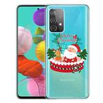 For Samsung Galaxy A32 4G Christmas Series Transparent TPU Protective Case(Gift Box Old Man)