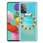For Samsung Galaxy A32 4G Christmas Series Transparent TPU Protective Case(Vintage Wreath)