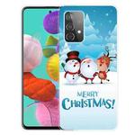 For Samsung Galaxy A32 5G Christmas Series Transparent TPU Protective Case(Singing Snowman Deer)