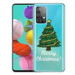 For Samsung Galaxy A52 5G / 4G Christmas Series Transparent TPU Protective Case(Small Christmas Tree)