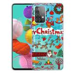 For Samsung Galaxy A72 5G / 4G Christmas Series Transparent TPU Protective Case(Christmas Stamp)