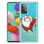 For Samsung Galaxy A72 5G / 4G Christmas Series Transparent TPU Protective Case(Look to The Sky Old Man)