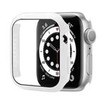 Shockproof PC Protective Case with Tempered Glass Film For Apple Watch Series 8 / 7 41mm(White)