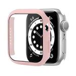 Shockproof PC Protective Case with Tempered Glass Film For Apple Watch Series 8 / 7 41mm(Pink)