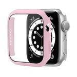 Shockproof PC Protective Case with Tempered Glass Film For Apple Watch Series 8 / 7 41mm(Red Pink)