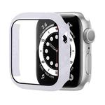 Shockproof PC Protective Case with Tempered Glass Film For Apple Watch Series 8 / 7 41mm(Bright White)