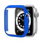Shockproof PC Protective Case with Tempered Glass Film For Apple Watch Series 8 / 7 41mm(Dark Blue)