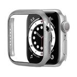 Shockproof PC Protective Case with Tempered Glass Film For Apple Watch Series 8 / 7 41mm(Silver)