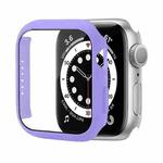 Shockproof PC Protective Case with Tempered Glass Film For Apple Watch Series 8 / 7 41mm(Purple)