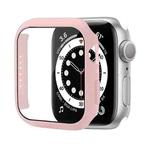 Shockproof PC Protective Case with Tempered Glass Film For Apple Watch Series 8 / 7 45mm(Pink)