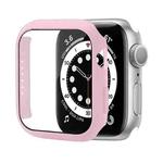 Shockproof PC Protective Case with Tempered Glass Film For Apple Watch Series 8 / 7 45mm(Red Pink)