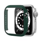 Shockproof PC Protective Case with Tempered Glass Film For Apple Watch Series 8 / 7 45mm(Dark Green)