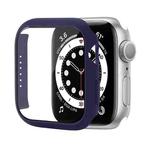 Shockproof PC Protective Case with Tempered Glass Film For Apple Watch Series 8 / 7 45mm(Midnight Blue)
