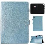 For Huawei MediaPad M6 8.4 Varnish Glitter Powder Horizontal Flip Leather Case with Holder & Card Slot(Blue)