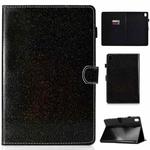 For Huawei MediaPad M6 10.8 Varnish Glitter Powder Horizontal Flip Leather Case with Holder & Card Slot(Black)