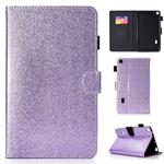 For Huawei MediaPad T3 7.0 Varnish Glitter Powder Horizontal Flip Leather Case with Holder & Card Slot(Purple)