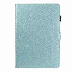 For Huawei MediaPad T5 Varnish Glitter Powder Horizontal Flip Leather Case with Holder & Card Slot(Blue)