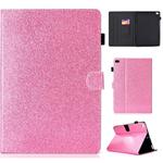 For iPad Air / Air 2 / iPad 9.7 Varnish Glitter Powder Horizontal Flip Leather Case with Holder & Card Slot(Pink)